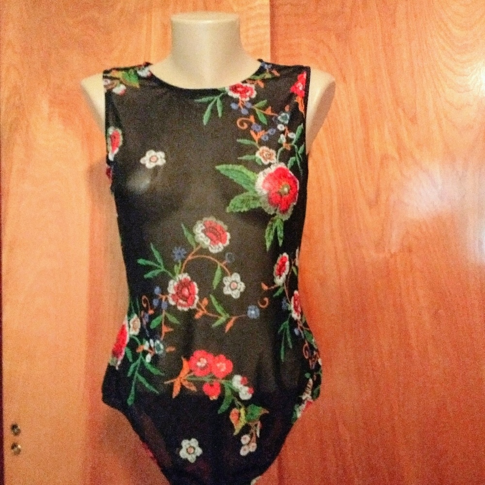 FTF Sheer Sleeveless Bodysuit